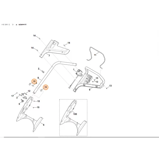 STIHL Sprężyna talerzowa 34x12,2x1,5 9485 648 2044